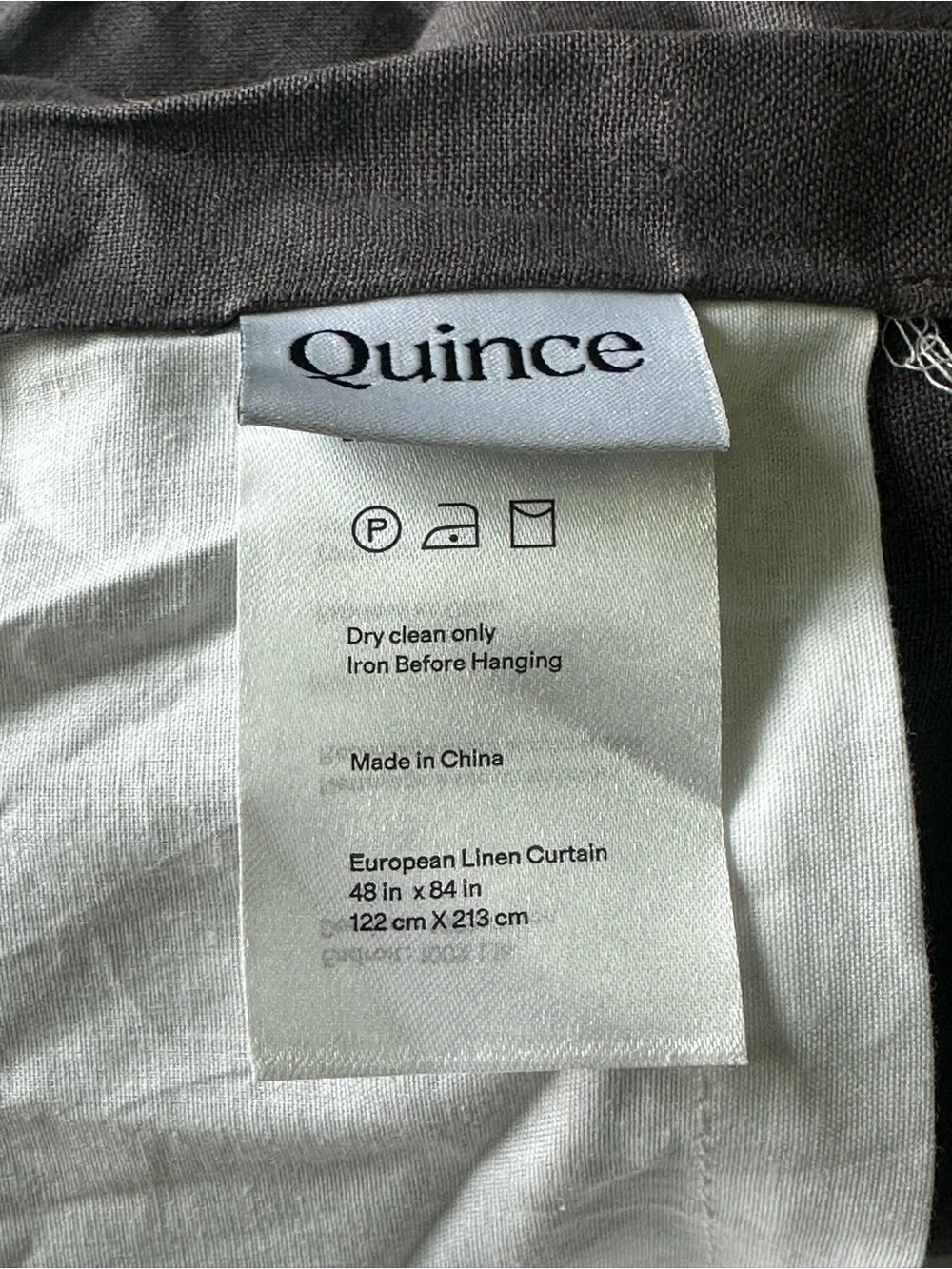 Quince European Linen Curtain -Set 48x84 - Storm